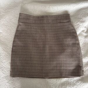 Mango Plaid Checkered Mini Skirt